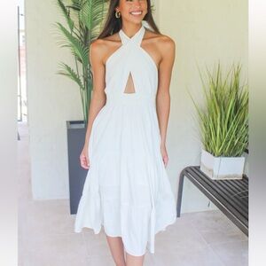 NWT HALTER NECK MIDI DRESS